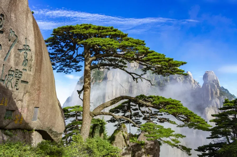 湯口 ⭢ 黃山風景區（玉屏纜車上下·前山精華） ⭢ 宏村 ⭢ 齊雲山（齊雲山夜遊·非遺打鐵花） 行程圖片 1